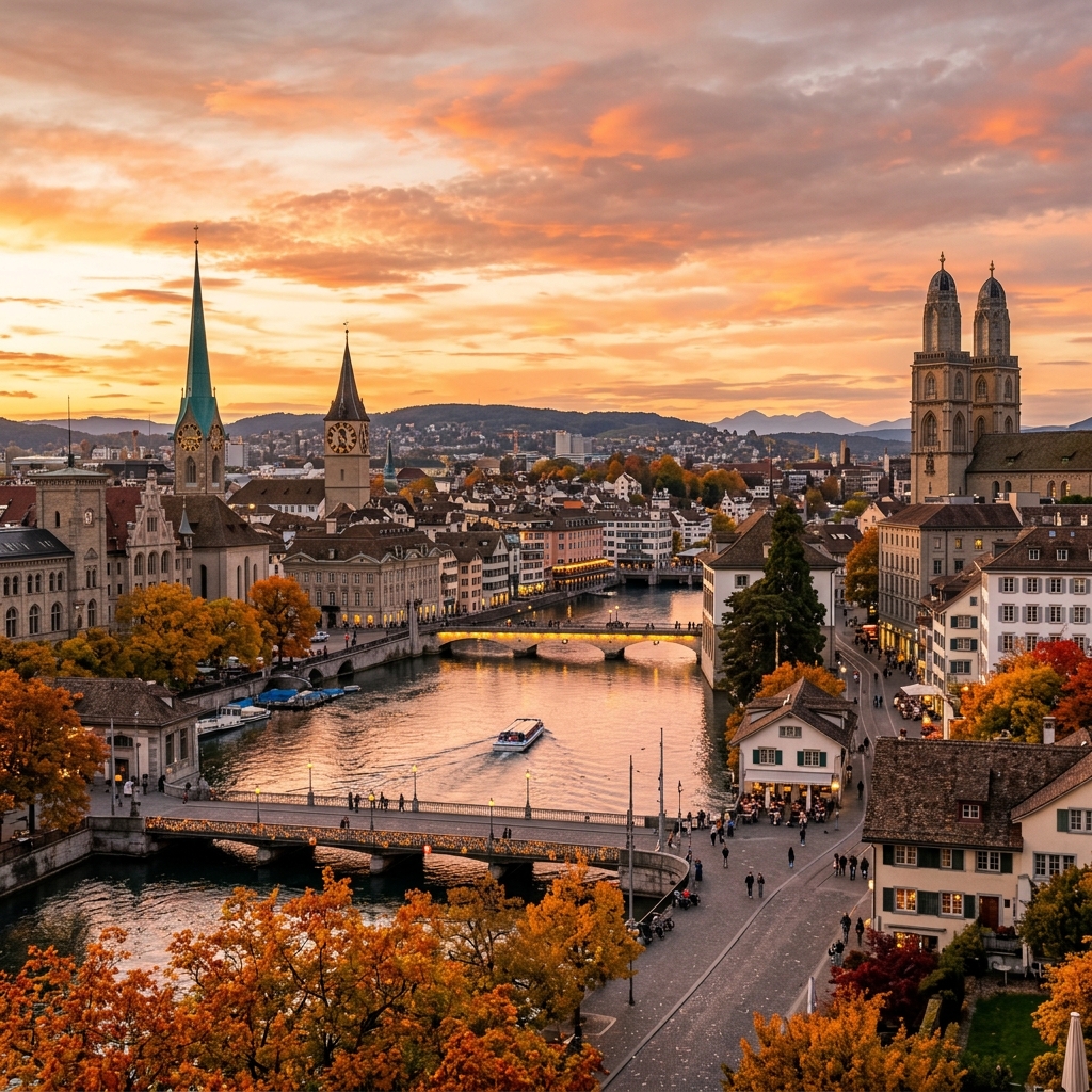 Scenic view of Zurich